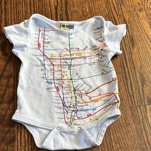 NYC Subway Line Baby Onesie